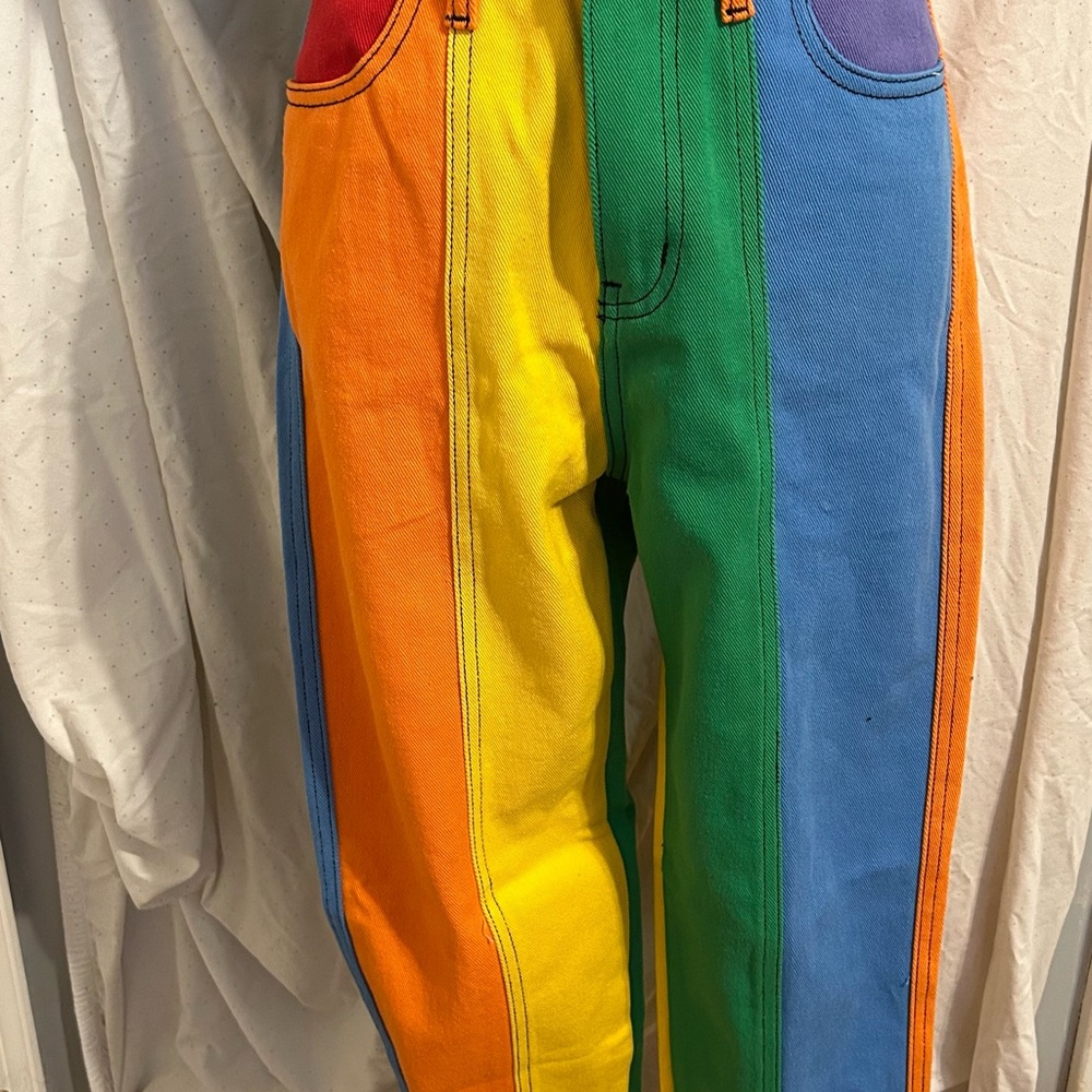 NWT Delia’s / Dollskill Rainbow striped pants. Size M retail $80